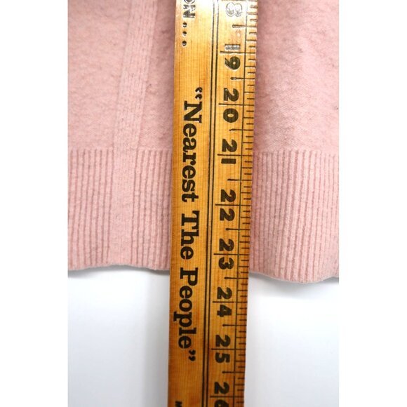 Free People Pink Wool-Blend Oversized Sweater L Womens Long Sleeve Academia Boho - Picture 8 of 8